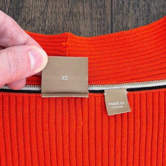 Boss by Hugo Boss Famelina Ribbed Cutout Bodycon Dress Thick Knit Size XS Orange - Picture 12 of 15